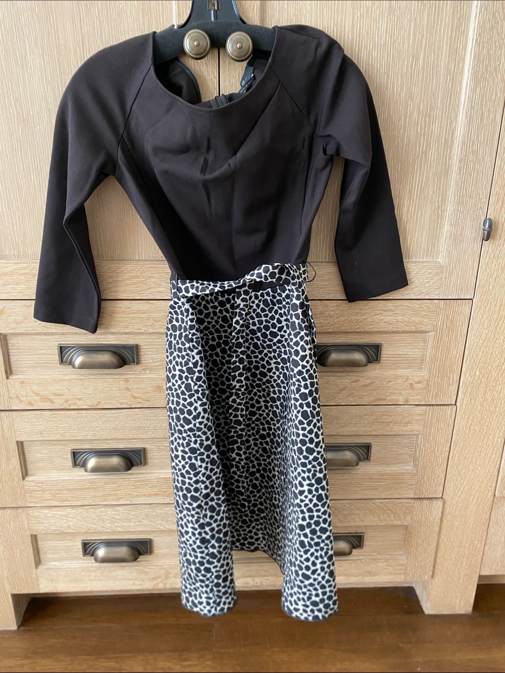 Weekend Max Mara Brown and Black Two-Piece Dress